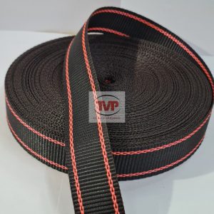 Dây đai dệt Polyester TVP bản 25mm màu đen đỏ 500kg